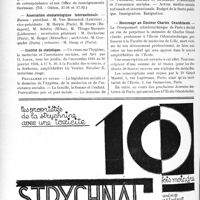 3371 - Page 2938-VIII - Dernières nouvelles. Musée d’hygiène / La Compagnie des eaux minérales de La Bourboule / Association stomatologique internationale / Institut de statistique / Hommage au Docteur Charles Grandclaude