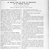 3380 - Page 2947 - Partie scientifique. Travaux originaux. Du régime dans les états de dénutrition de la première enfance, par M. le Docteur Babonneix. Conception du Professeur Marfan