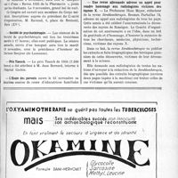 3446 - Page VII-3005 - Dernières nouvelles. Journées pharmaceutiques de Paris / Société de psychothérapie / Prix Taesch / L’Ecole des parents / Une revue allemande adresse un appel pour rendre hommage aux radiologistes victimes des rayons X