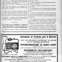 3450 - Page XI-3009 - A travers l’officiel. Service de santé militaire / Avis de concours pour l’admission à l’emploi de médecin sous-lieutenant du service de santé militaire de l’armée active des troupes métropolitaines