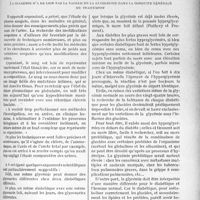 3464 - Page 3023 - Partie scientifique. Travaux originaux. Ce que pratiquement le médecin doit savoir de…. La glycémie comparée à la glycosurie pour le traitement du diabète, d'après le Professeur F. Rathery. La glycémie n’a de loin pas la valeur de la glycosurie dans la conduite générale du traitement