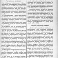 3472 - Page 3031 - Partie scientifique. L'actualité scientifique. La presse. L’énervation sinu-carotidienne [(La Presse Médicale, 31 juillet 1935)] / A propos de la vaccination diphtérique [(Bruxelles-Médical, 28 juillet 1935)]