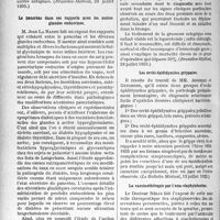 3473 - Page 3032 - Partie scientifique. L'actualité scientifique. La presse. A propos de la vaccination diphtérique [(Bruxelles-Médical, 28 juillet 1935)] / Le pancréas dans ses rapports avec les autres glandes endocrines [(Bruxelles-Médical, 7 juillet 1935)] / Grossesse abdominale, avec enfant de 7 mois 1/2 macéré et infection du kyste foetal [(Bruxelles-Médical, 28 juillet 1935)] / Les orchi-épididymites grippales [(Le Bulletin Médical, 13 juillet 1935)] / La vaccinothérapie par l’ana-staphylotoxine [(La Presse Médicale, 17 juillet 1935)]