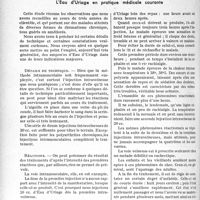 3477 - Page 3036 - Partie scientifique. L'actualité scientifique. Mise au point thérapeutique. L’eau d’uriage en pratique médicale courante [Dr P. Juchet]