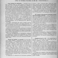 3497 - Page 3056 - Partie professionnelle. Reportage professionnel. Nouvelles et informations. Cours pratique de rééducation / Bureau des examens et concours (5, rue de Marignan, Paris, VIIIe) / XVe Congrès international d’hydrologie, de climatologie et de géologie médicales / Chemins de fer P. L. M
