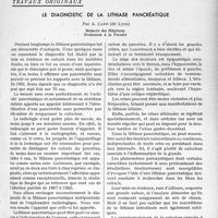 3528 - Page 3083 - Partie scientifique. Travaux originaux. Le diagnostic de la lithiase pancréatique, Par A. Cade