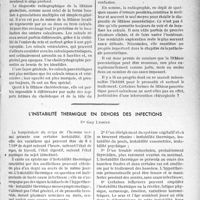 3530 - Page 3085 - Partie scientifique. Travaux originaux. Le diagnostic de la lithiase pancréatique, Par A. Cade / L'instabilité thermique en dehors des infections, Dr Guy Lesene