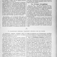 3536 - Page 3091 - Partie scientifique. Travaux originaux. Ce que pratiquement le médecin doit savoir. du mélaena grave des nouveau-nés, d'après le Docteur R. Aumond. L'étude clinique du mélaena vrai / La transfusion sanguine, traitement héroïque des cas graves [G. Fischer]