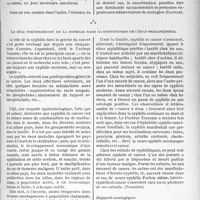 3630 - Page 3169 - Partie scientifique. Pour éviter le cancer. L’état pré-cancéreux, tare héréditaire et maladie acquise / Le rôle prépondérant de la syphilis dans la constitution de l’état précancéreux