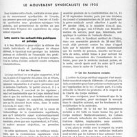 3636 - Page 3173 - Partie professionnelle. Le mouvement syndicaliste en 1935. Lutte contre les collectivités publiques et privées