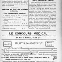 3658 - Page XXXIX-3189 - Cabinet breitel et goret. Questions médico-militaires. Recours contre le refus de la carte du combattant / Application du tarif des accidents du travail. La majoration dominicale / Traitement de l’asphyxie