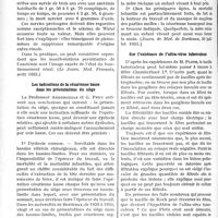 3695 - Page 3222 - Partie scientifique. L’Actualité scientifique. La Presse. L’azotémie au cours des néphrites [(Le Journ. Méd. Français, août 1935)] / Les indications de la césarienne basse dans les présentations du siège [(Journ. de Méd. de Bordeaux, 30 juillet 1935)] / Sur l’existence de l’ultra-virus tuberculeux [(La Presse Médicale, 14 septembre 1935)]
