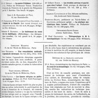 3700 - Page 3227 - Partie scientifique. L’Actualité scientifique. Les Livres. Les livres qui viennent de paraître / Une consultation médicale. L’appendicite chronique, par Damas Récamier, Librairie Maloine, Paris / Les lipases sériques en pathologie hépatique, par Dr Alfred Gajdos, Vigot Frères, éditeurs, Paris / Au seuil de la stomatologie, par Dr A. Bozo, Éditions de la Semaine dentaire, 1935