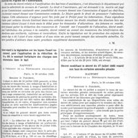 3712 - Page 3239 - Partie professionnelle. Bulletin de l’Actualité. Les décrets-lois du 31 octobre 1935 et les médecins. Décret modifiant le décret du 17 juillet 1935 relatif aux taux de certaines amendes pénales / Décret relatif à la législation sur les loyers fixant notamment, pour l’application de la réduction de 10 p. 100, le montant forfaitaire des charges non déterminées dans le bail