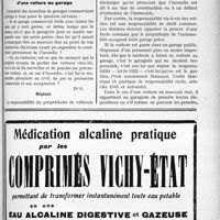 3732 - Page LXV-3259 - Correspondance. Questions diverses. Prélèvement de 1O % sur les honoraires de vaccination antidiphtérique / Responsabilité du fait de l’incendie d’une voiture au garage