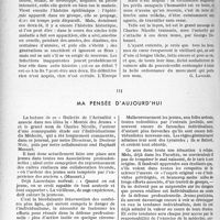 3775 - Page 3298 - Partie professionnelle. Bulletin de l’Actualité. Une conférence de Georges Duhamel. Quelques idées nouvelles sur la Médecine; le message d’un grand savant Charles Nicolle / Ma pensée d’aujourd’hui
