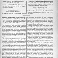 3840 - Page 3359 - Partie scientifique. L’Actualité scientifique. Les Livres. Les livres qui viennent de paraître / La tuberculose ostéo-articulaire, par Jacques Calvé, Paris 1935