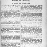3846 - Page 3365 - Partie professionnelle. Bulletin de l'Actualité. Le brevet de chirurgien