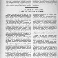 3857 - Page 3376 - Partie professionnelle. La lutte professionnelle des médecins canadiens Français. Est-il possible de faire une demande additionnelle en dommages intérêts / La variole de voltaire comment fut-elle soignée ?