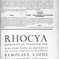 3868 - Page LVII-3387 - Correspondance. Accidents. Accidents ou maladies professionnelles / Fiscalité. Communication du livre-journal au Contrôleur