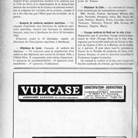 3887 - Page 3402-VIII - Dernières Nouvelles. Association Française des femmes médecins / Une maison des Invalides de la Science / Examen de médecin sanitaire maritime / Hôpitaux de Lyon / Hôpital mixte de Vannes / Hôpitaux de Lille / Voyage médical de Noël sur la côte d’Azur