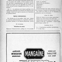 3891 - Page 3406-XII - A Travers l’officiel. Sanatoriums / Stations hydrominérales / Détention des armes
