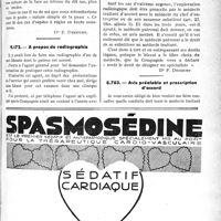 3946 - Page LXIII-3461 - Correspondance. Application du tarif des accidents du travail. Suture du sac lacrymal / A propos de radiographie / Avis préalable et prescription d’accord