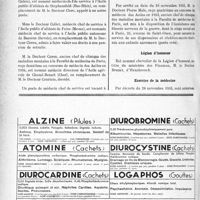 3961 - Page 3472-X - A travers l'officiel. Asiles publics d'aliénés / Assistance aux blessés nerveux de la guerre / Légion d'honneur / Exercice de la médecine