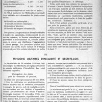 4020 - Page 3505 - Partie professionnelle. Bulletin de l'Actualité. Un coup d’œil sur l'avenir / Pensions militaires d'invalidité et décrets-lois