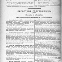 4031 - Page 3512 - Partie professionnelle. Hôpitaux de l’assistance publique de Paris. Enseignement, concours, avis divers / Reportage professionnel. Nouvelles et Informations. Congrès d’urologie de 1936 / Prix d’oto-rhino-laryngologie / Institut de puériculture de la goutte de lait de Belleville / École de puériculture