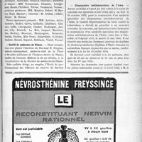 4056 - Page IX-3531 - Dernières nouvelles. Société amicale des médecins alsaciens / Le dîner de la Société médico-chirurgicale des hôpitaux libres / Société de médecine de Nîmes / Dispensaires antituberculeux de l’Isère