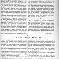 4084 - Page 3559 - Partie professionnelle. Bulletin de l’Actualité. Le docteur Georges Duhamel de l’Académie Française / Échos de l’union temporaire