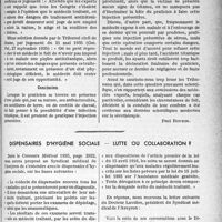 4086 - Page 3561 - Partie professionnelle. Chronique juridique du sou médical. Les injections préventives de sérum antitétanique / Dispensaires d'hygiène sociale - lutte ou collaboration ?