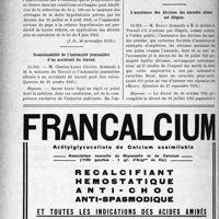 4123 - Page 3594-XII - A travers l’officiel. Réponses des ministres aux questions des parlementaires. Application de la réduction de 10 % à une rente viagère garantie par privilège sur un immeuble / Insaisissabilité de l’indemnité journalière d’un accidenté du travail / L’assurance des décimes des amendes pénales est illégale