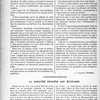 4181 - Page 3626 - Partie professionnelle. Loi des pensions. A propos de la réduction des tarifs syndicaux minima / La paralysie infantile aux États-Unis