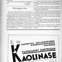 4195 - Page 3634-XLVIII - A travers l’officiel. Un moyen facile et pratique pour appliquer l’oxygénothérapie dans les broncho-pneumonies infantiles / Correspondance. Assurances sociales. Soins aux assurés sociaux agricoles notoirement indigents. Application du Tarif des accidents du travail / Pathologie du dos