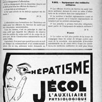 4204 - Page LVII-3643 - Correspondance. Questions médico-militaires. Affectations des officiers de réserve / Équipement des médecins militaires