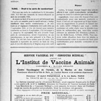 4205 - Page 3644-LVIII - Correspondance. Questions médico-militaires. Équipement des médecins militaires / Droit à la carte de combattant