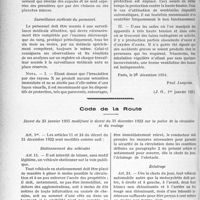 4309 - Page 5024 - Emploi des corps radioactifs et des rayons X. Décret et arrêtés relatifs aux mesures particulières de protection applicables aux établissements dans lesquels sont préparés, manipulés ou employés les corps radioactifs et à ceux où sont mis en œuvres les rayons X. Avis concernant les dangers que présentent les rayons X, ainsi que les précautions à prendre pour les éviter / Code de la Route. Décret du 23 janvier 1935 modifiant le décret du 31 décembre 1922 sur la police de la circulation et du roulage