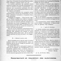 4355 - Page 5058 - Service de Santé militaire. Instruction pour l'application du règlement d’administration publique du 23 février 1935 relatif à la constitution d’un dossier médical pour chaque recrue, lors de son examen par le conseil de révision / Recensement et réquisition des automobiles. Loi du 18 juin 1934 relative au recensement, au. classement et à la réquisition des véhicules automobiles