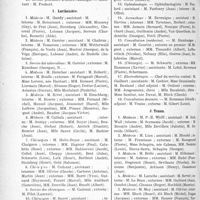 4391 - Page 5086 - Hôpitaux de l'assistance publique de Paris. Répartition des chefs de service, des chefs de clinique, des internes et externes pour l’année 1935-1936. Beaujon, Paris / Lariboisière / Tenon