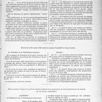 4456 - Page 5139 - Les Décrets-Lois du 30 octobre 1935 (Suite). Décret-loi du 30 octobre 1935 prorogeant la mise en instance de pensions pour certaines catégories de victimes de la guerre / Décret-loi du 30 octobre 1935 relatif au régime d’invalidité en temps de paix / Décret tendant à réparer la perle de recettes résultant de la suppression du droit proportionnel de patente sur les locaux d’habitation
