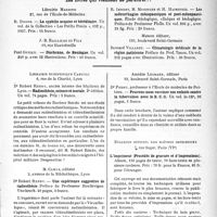 0032 - Page 31 - Partie scientifique. L'actualité scientifique. Les Livres. Les livres qui viennent de paraître… / Radiesthésie, science et morale, Par Dr Robert Rendu, Librairie scientifique Camucli, Lyon / Une expérience suggestive de radiesthésie, par Dr Robert Rendu, M. Camus, éditeur, Lyon / Pouvons-nous vacciner nos enfants contre la tuberculose avec le B. C. G, par Dr Ferru, Amédée Legrand, éditeur, Paris / L’imprimeur (Procédés de gravure et d’impressions), Bulletin officiel des maîtres imprimeurs, Paris (VIe)