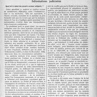0038 - Page 37 - Partie professionnelle, Hygiène, Assistance, Mutualité, Intérêts corporatifs, Variétés. L’actualité professionnelle. Informations judiciaires. Quel est le statut des assurés sociaux indigents ?
