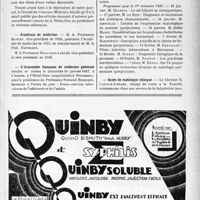 0066 - Page VII-65 - Dernières nouvelles. Académie de médecine / L’Assemblée Française de médecine générale / Association d’enseignement médical des hôpitaux de Paris / Cours de radiologie clinique