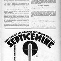 0070 - Page XI-69 - Dernières nouvelles. Nécrologie [Docteur André-Théodore Charbonnier, Madame Henri Dardelin] / Légion d’honneur. Service de santé