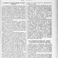 0090 - Page 89 - Partie scientifique. L'actualité scientifique. La Presse. Le problème des éléments filtrages du bacille tuberculeux [(Le Scalpel, 25 juillet 1936)] / De la contagiosité des formes dites « fermées » de tuberculose chez les enfants du premier âge [(La Presse Médicale, 8 août 1936)]
