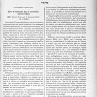 0092 - Page 91 - Partie scientifique. L'actualité scientifique. Les Sociétés Savantes. Paris. Académie de médecine. Durée de l’immunité dans la vaccination anti-typhoïdique, (24-11-1936) / Sur l’origine endocrine de l’hypertrophie prostatique, (1-12-1936)