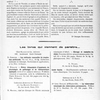 0096 - Page 95 - Partie scientifique. L'actualité scientifique. Les Congrès. Le premier congrès international du raisin et du jus de raisin, à Tunis. Diététique et thérapeutique / Les livres qui viennent de paraître...