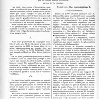 0111 - Page 110 - Partie professionnelle, Hygiène, Assistance, Mutualité, Intérêts corporatifs, Variétés. Bulletin de l’Actualité. Médecine et botanique toxémique. Une belle observation d'intoxication par les plantes d’ornement